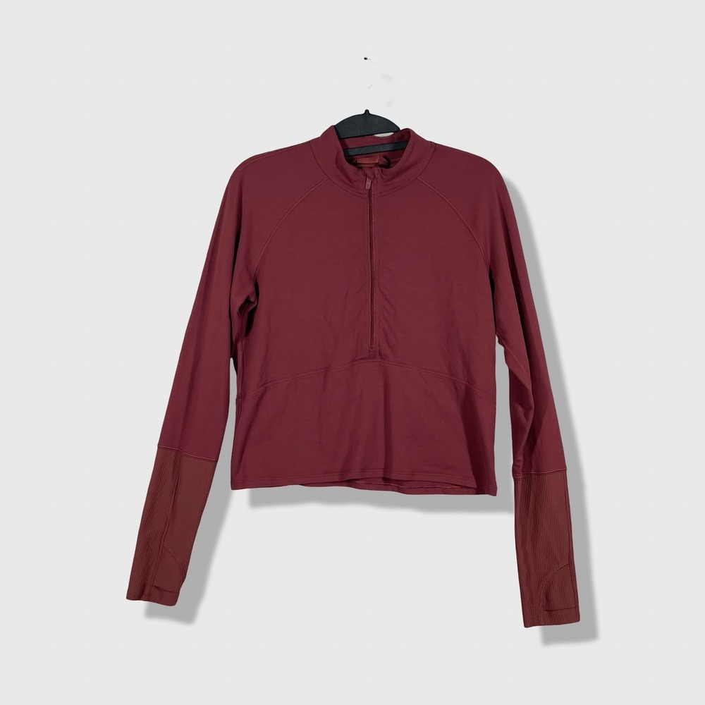 Lululemon Half Zip Pullover Women 8 Maroon Athleisure Sporty Activewear